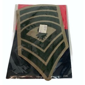 Vintage Military Army Uniform Patch Green Tan